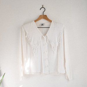 80s White Blouse